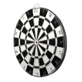 Modernes Schwarz und Weiß Dartscheibe (Vorderseite rechts)