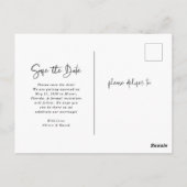 Modernes Schwarz und Weiß | Foto speichern Postkarte (Rückseite)