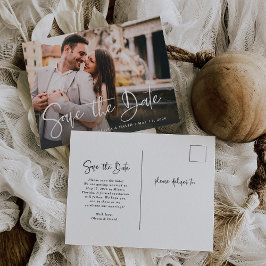 Modernes Schwarz und Weiß | Foto speichern Postkarte