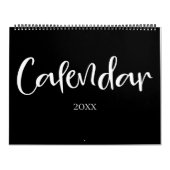Modernes Schwarz und Weiß gefüllt Kalender (Titelbild)