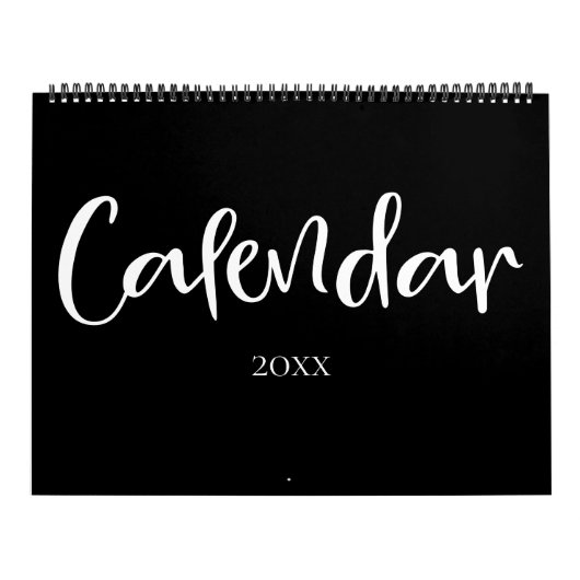 Modernes Schwarz und Weiß gefüllt Kalender (Titelbild)