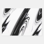 Modernes Schwarz und Weiß Geschenkpapier Set (Vorderseite 3)