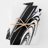 Modernes Schwarz und Weiß Geschenkpapier Set (Beispiel)