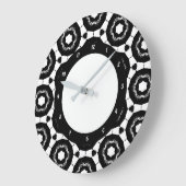 Modernes Schwarz und Weiß Große Wanduhr (Winkel)
