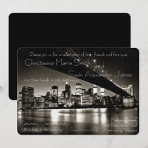 Modernes Schwarz und Weiß New York in der Nacht