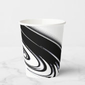 Modernes Schwarz und Weiß Pappbecher (Links)