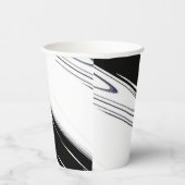 Modernes Schwarz und Weiß Pappbecher (Rechts)