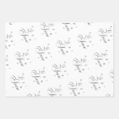 Modernes Schwarz und Weiß - Schneeopapier lassen Geschenkpapier Set (Vorderseite)