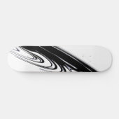 Modernes Schwarz und Weiß Skateboard (Horizontal)