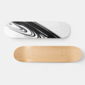 Modernes Schwarz und Weiß Skateboard (Horizontal)