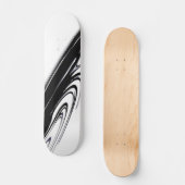 Modernes Schwarz und Weiß Skateboard (Vorderseite)