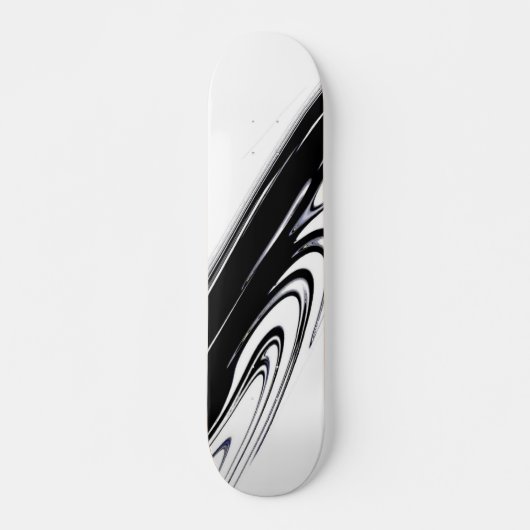 Modernes Schwarz und Weiß Skateboard (Vorne)