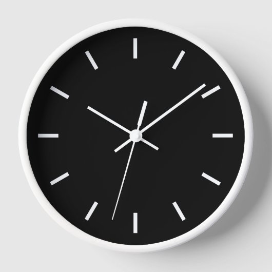 Modernes Schwarz und Weiß Uhr (Vorderseite)