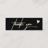 Modernes Schwarz Vielen Dank für Ihr Shopping klei Telefonnummerkarte (Vorderseite)