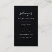 Modernes Schwarz Visitenkarte (Rückseite)