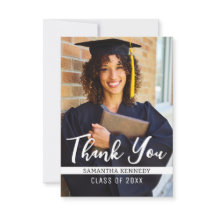 Modernes Schwarz/Weiß 2025 Abschluss Foto