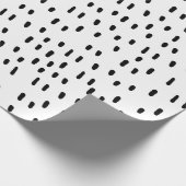 Modernes Schwarz/Weiß Abstrakt Dot Pattern Trendse Geschenkpapier (Ecke)