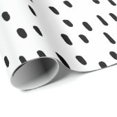 Modernes Schwarz/Weiß Abstrakt Dot Pattern Trendse Geschenkpapier (Rolleneckpunkt)
