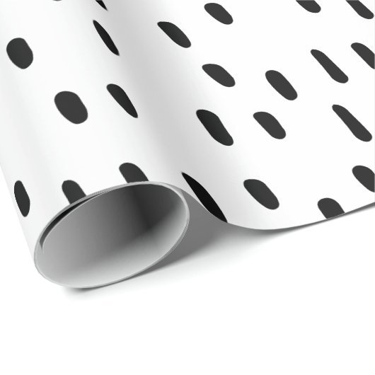 Modernes Schwarz/Weiß Abstrakt Dot Pattern Trendse Geschenkpapier (Rolleneckpunkt)