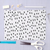 Modernes Schwarz/Weiß Abstrakt Dot Pattern Trendse Seidenpapier (Handwerk)