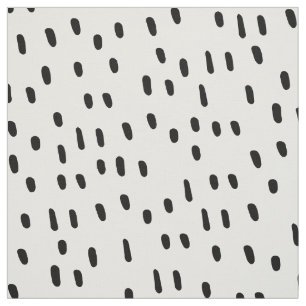 Modernes Schwarz/Weiß Abstrakt Dot Pattern Trendse Stoff