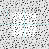 Modernes Schwarz/Weiß Abstrakt Dot Pattern Trendse Stoff (Kachel)