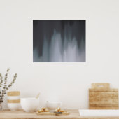 Modernes Schwarz-Weiß-Abstrakt Poster (Küche)