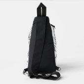 "Modernes Schwarz/Weiß Abstrakt" Schneidebeutel Crossbody Bag (Rückseite)