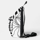 "Modernes Schwarz/Weiß Abstrakt" Schneidebeutel Crossbody Bag (Rechts)