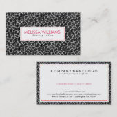 Modernes Schwarz-Weiß-Abstraktes Muster Visitenkarte (Vorne/Hinten)