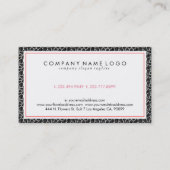 Modernes Schwarz-Weiß-Abstraktes Muster Visitenkarte (Rückseite)