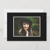 Modernes Schwarz-Weiß-Bat Mitzvah-Party Einladung (Rückseite)