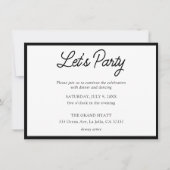 Modernes Schwarz-Weiß-Bat Mitzvah-Party Einladung (Vorderseite)