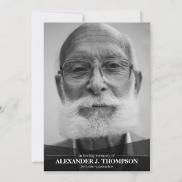 Modernes Schwarz-Weiß-Beerdigung für das liebende  Dankeskarte