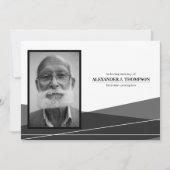 Modernes Schwarz-Weiß-Beerdigung für das liebende  Dankeskarte (Vorderseite)