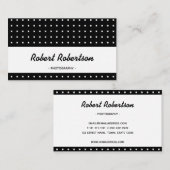 Modernes Schwarz-Weiß-Beruflich Visitenkarte (Vorne/Hinten)