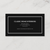 Modernes Schwarz-Weiß-Beruflich Visitenkarte (Rückseite)