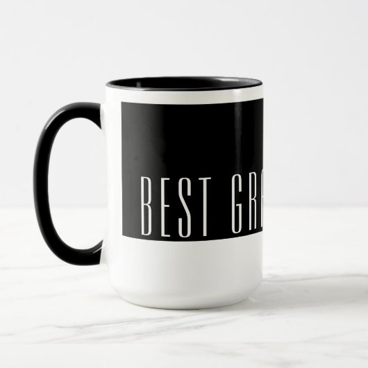 Modernes Schwarz & Weiß Bestes GRANDAD für Reisen Tasse (Links)