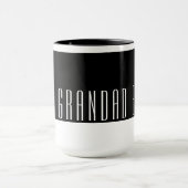 Modernes Schwarz & Weiß Bestes GRANDAD für Reisen  Tasse (Zentrum)