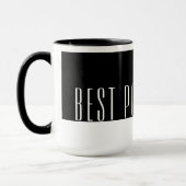 Modernes Schwarz & Weiß Bestes POPPY für alle Zeit Tasse (Links)