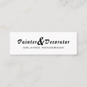 Modernes Schwarz-Weiß-Bild und Dekorator Mini Visitenkarte (Vorderseite)