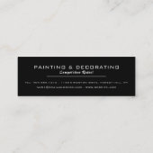 Modernes Schwarz-Weiß-Bild und Dekorator Mini Visitenkarte (Rückseite)