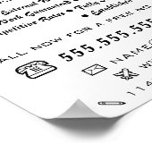 Modernes Schwarz-Weiß-Bild und Dekorator Poster (Ecke)