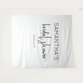 Modernes Schwarz-Weiß-Brautparty Wandteppich (Vorderseite (Horizontal))