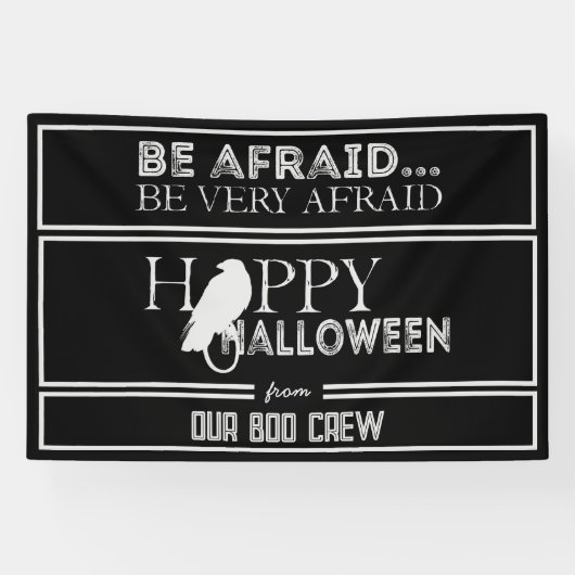 Modernes Schwarz-Weiß-Chic-Halloween-Party Banner (Horizontal)
