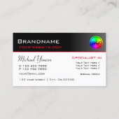 Modernes Schwarz-Weiß-Cool mit Beruflichem Logo Visitenkarte (Rückseite)