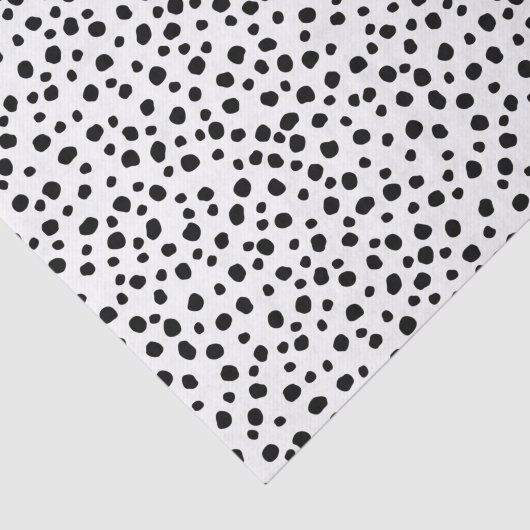 Modernes Schwarz-Weiß-Dalmatiner-Muster Seidenpapier (Ausschnitt)