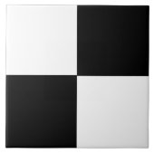 Modernes Schwarz-Weiß-Design Fliese (Vorderseite)