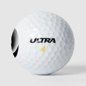 Modernes Schwarz-Weiß-Design Golfball (Logo)