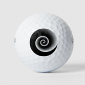Modernes Schwarz-Weiß-Design Golfball (Vorderseite)